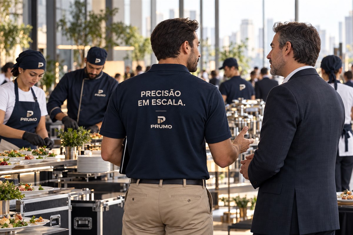 Supervisor PRUMO em operação de evento com uniforme oficial.